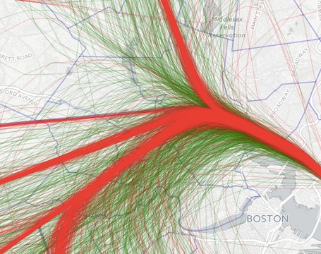 Map of departures from runway 33L